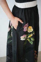 vintage lace skirt purple pansy