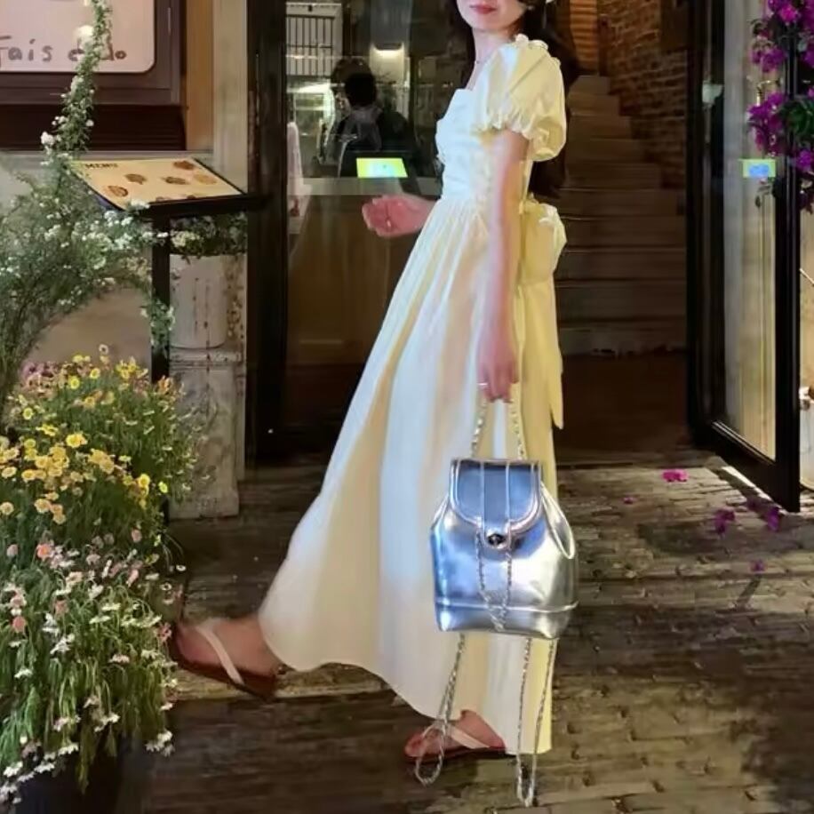 バックリボンワンピース