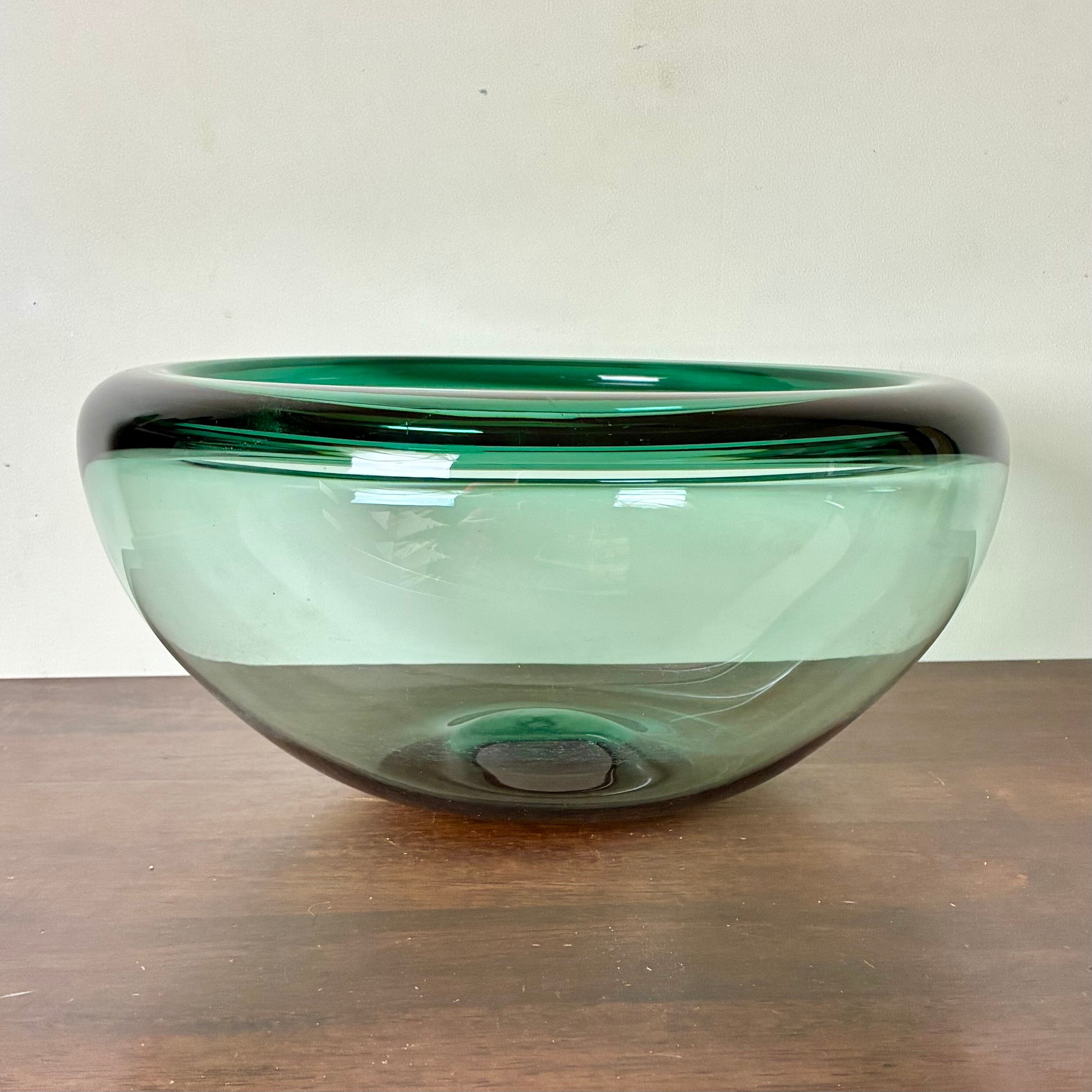 デンマークビンテージ　北欧　ホルムガード　XLブルーボウル DENMARK HOLMEGAARD BLUE XL GLASS BOWL | THE TIME HAS COME