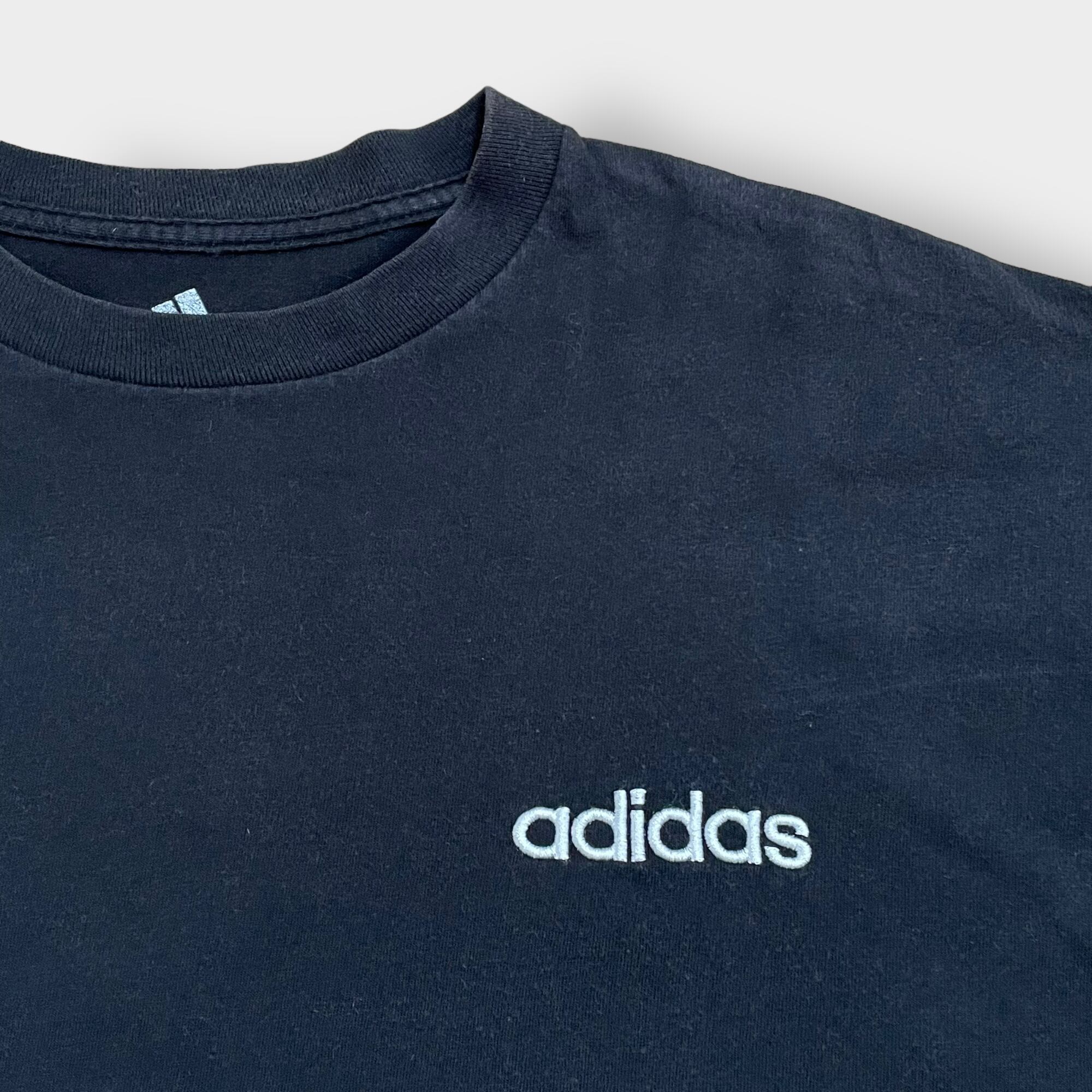 adidas】ワンポイント 刺繍ロゴ ロンT ロングTシャツ 長袖Tシャツ X