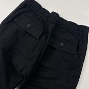 BEAMS BOY ビームスボーイ ウール混 ウエストゴム カジュアル パンツ W73/ブラック レディース