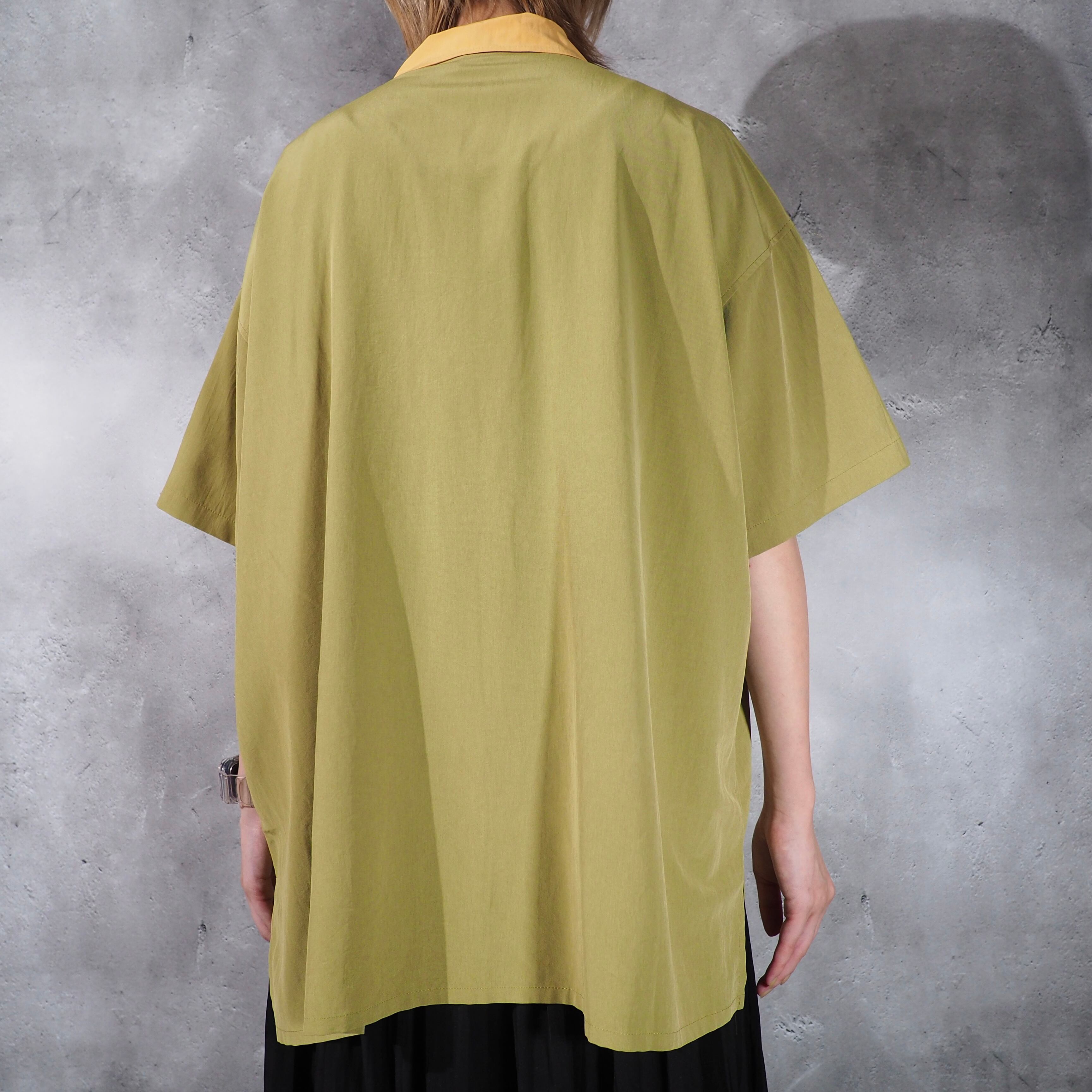 1990s Bubble soap embroidery design Box silhouette shirt