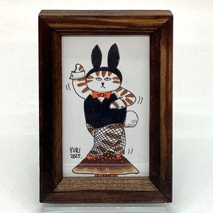 【すぎはらゆり】ミニ原画「バニーキャットでございます。」