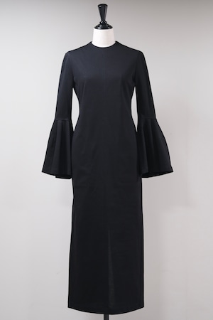 【Mame Kurogouchi】Volume Sleeve Cotton Jersey Dress