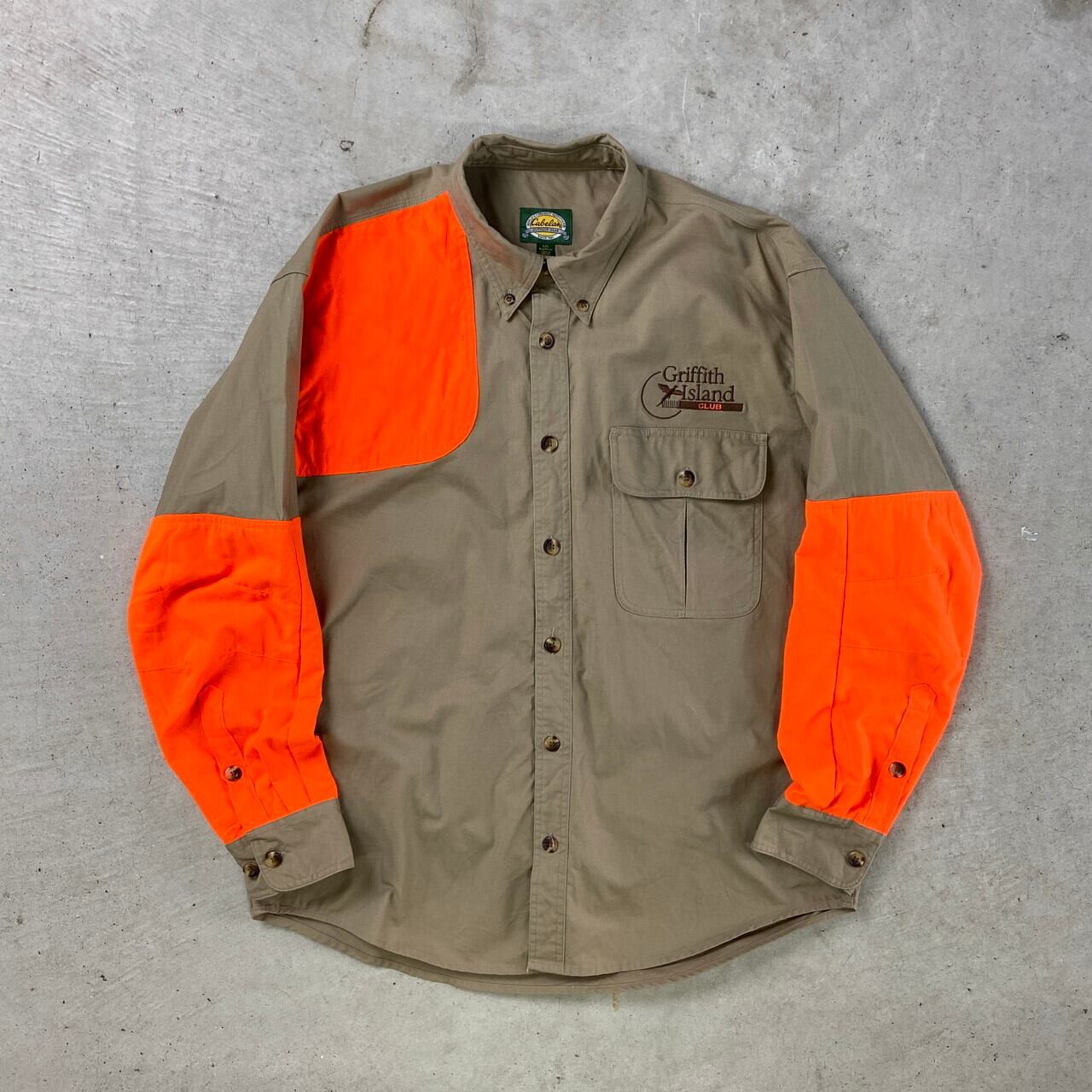 90年代 Cabelas カベラス ハンティングシャツ ガンパッチ 袖切り替え