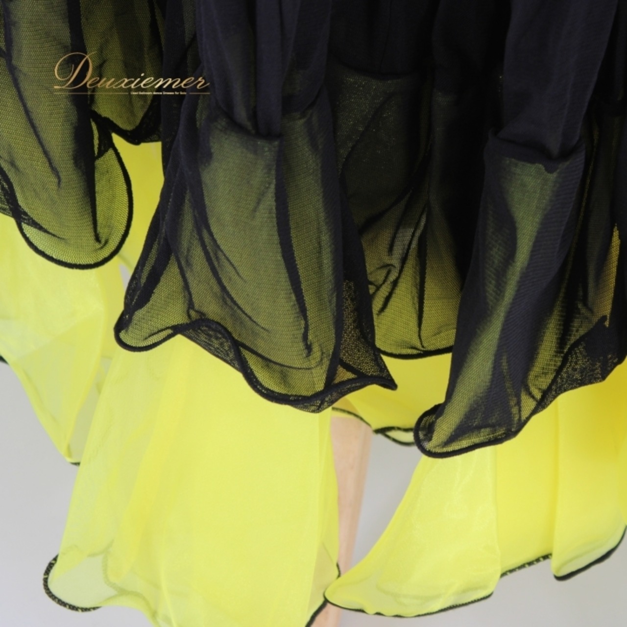 社交ダンス 衣装 スタンダード ドレス ワンピース レッスンウェア パーティ衣装 女性用 ブラック系 イエロー系 A vivare アビバーレ un×Ⅱ ラインストーン ドレスサイズ L おしゃれ 伸縮性 カジュアル 上品 ダンス用 衣装 ブラック イエロー パーティー用 レディース スカート付き 発表会 競技用 সেন্সু স್ತੀਆਂ