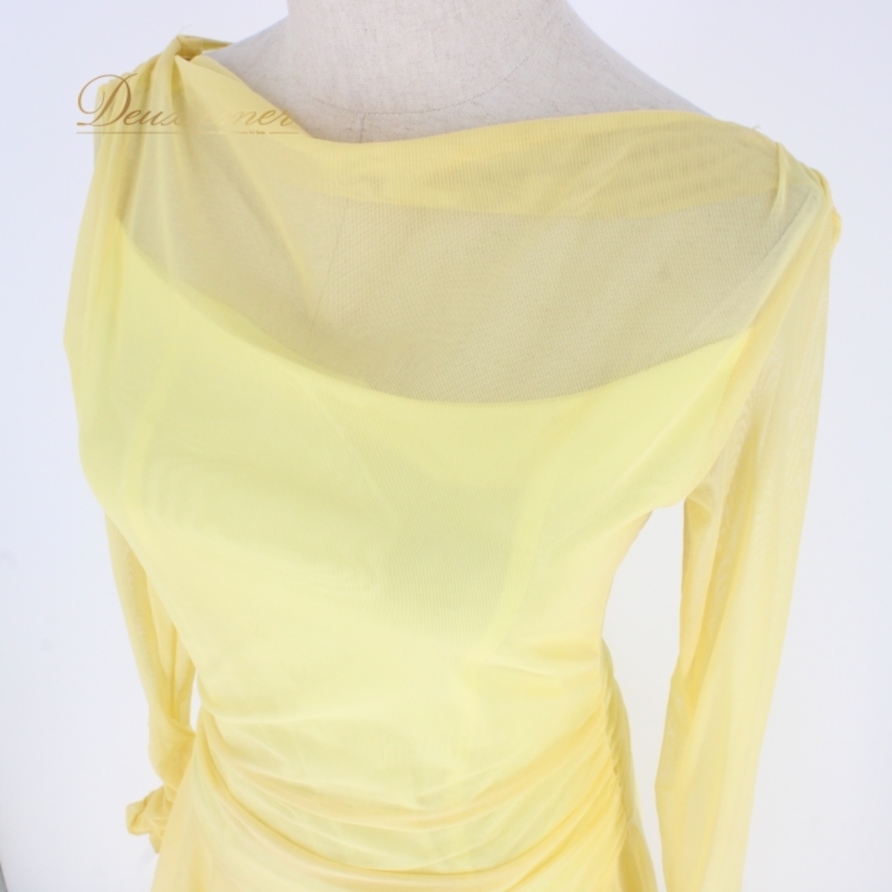 社交ダンス 衣装 スタンダード ドレス ワンピース レッスンウェア パーティドレス イエロー系 黄色 無地 シンプル レース 長袖 ステージ衣装 フィット感 おしゃれ 愛らしい 柔らかい デザイン 女性用 スポーツウェア 耐久性 吸湿性 伸縮性 日本製 高品質 パフォーマンス 競技用 舞台衣装 エレガント 楽器演奏 会場衣装 フォーマル 体型カバー 上品