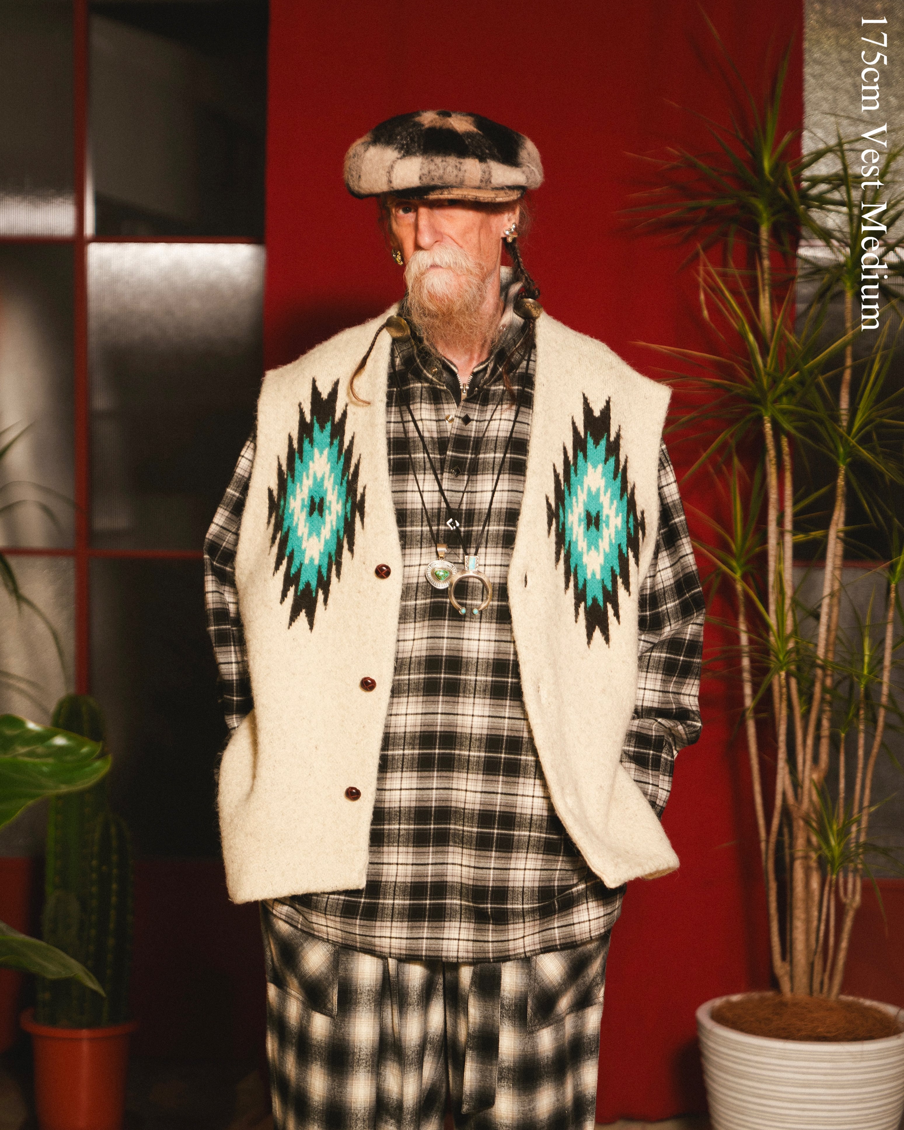 ラスト1点|CHIMAYO Knit Vest / Dark Gray | AMBERGLEAM