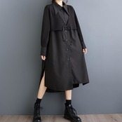 レイヤードデザイン ドロップショルダー ワンピース 00093
