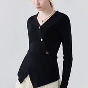 Asymmetrical Knit Pullover F0239