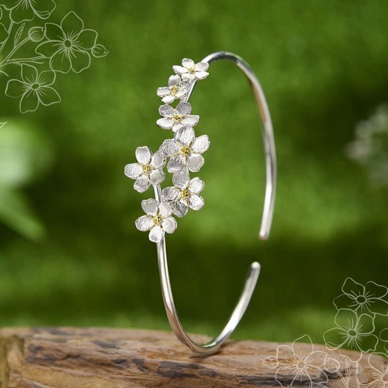 ワスレナグサのバングル - 大切な人への思いをいつも胸に刻む R416