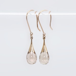 Drop earrings / Champagne quartz