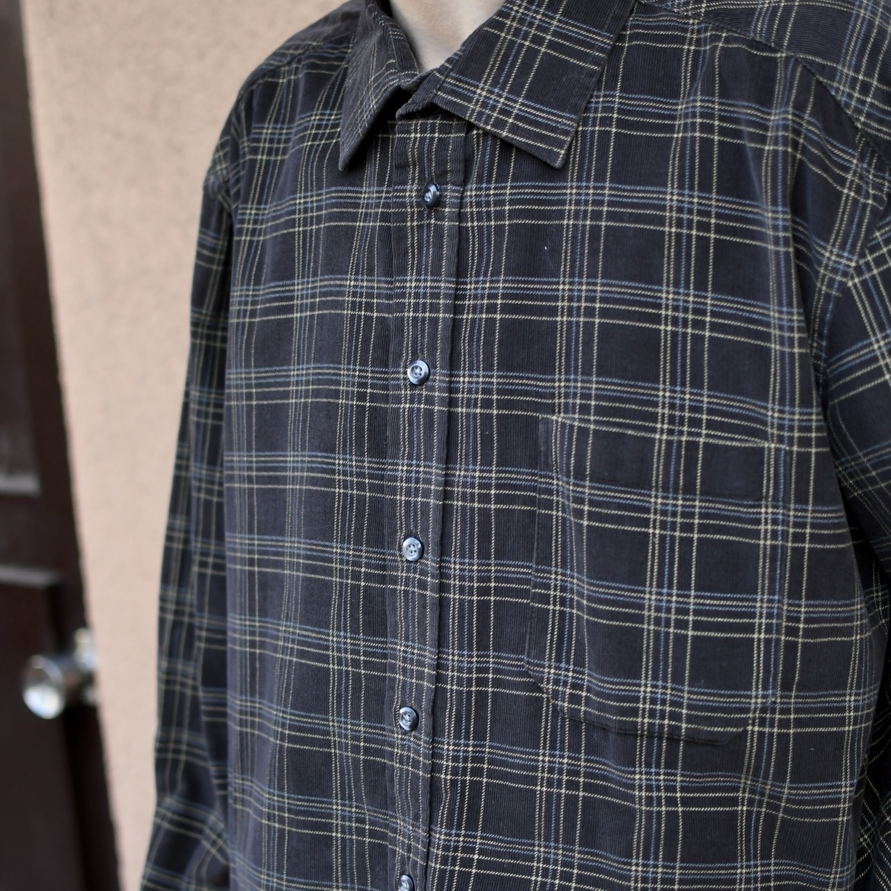 check corduroy shirt