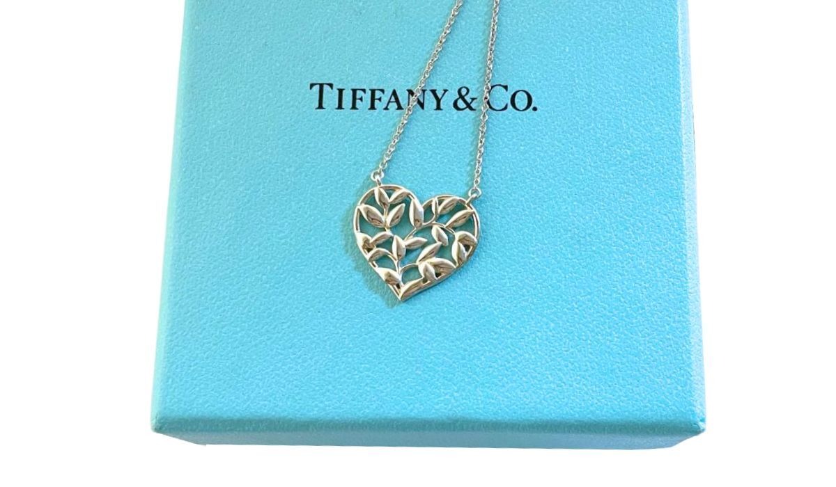 TIFFANY＆CO. ティファニー オリーブリーフ ハート ペンダント 