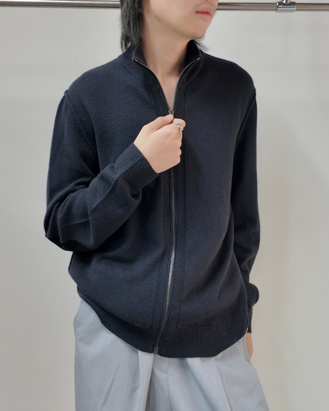 【PRADA】leather elbow patch drivers knit