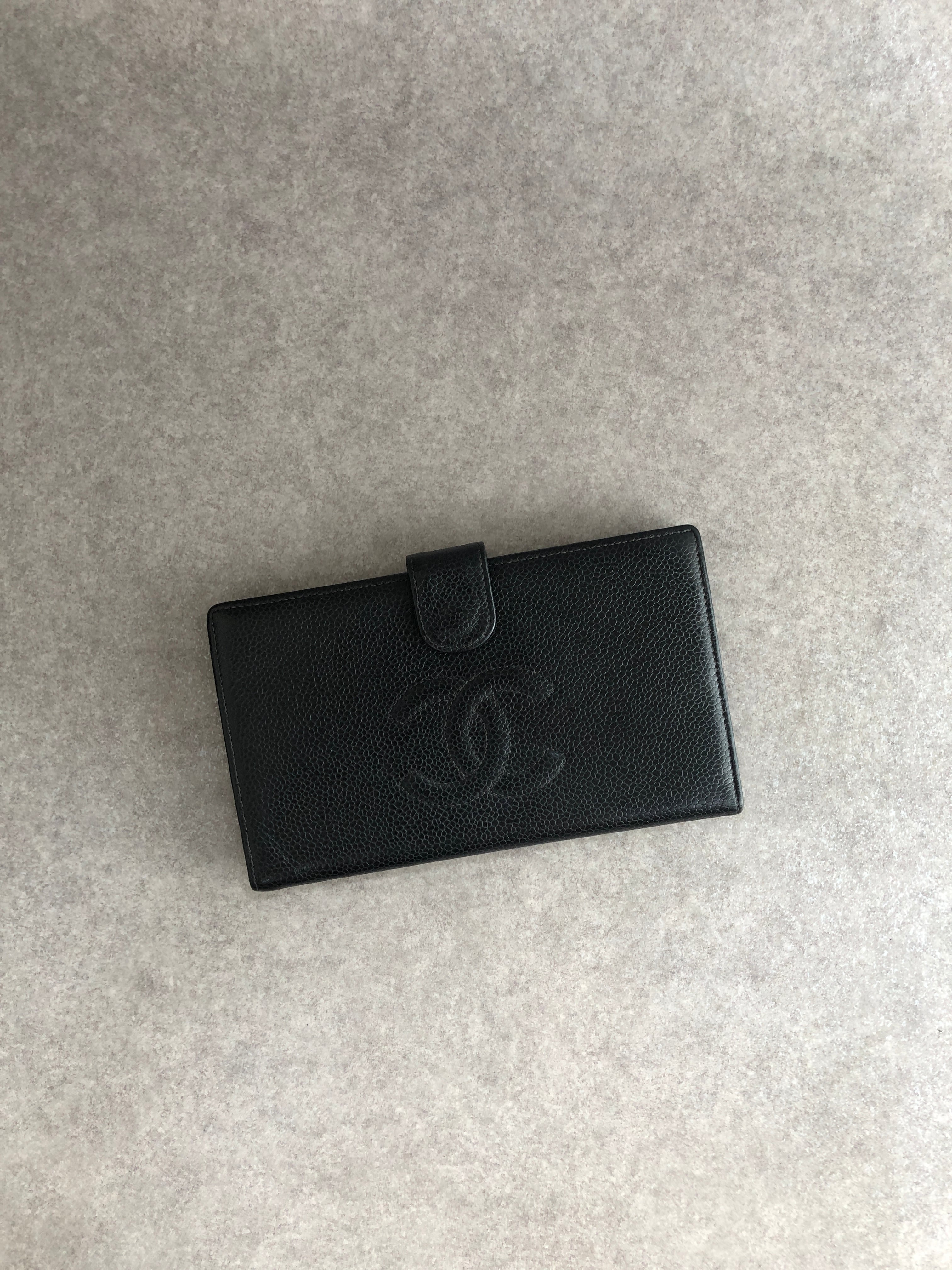 CHANELシャネル⭐︎カードケース⭐︎パスケース⭐︎ヴィンテージ⭐︎ココボタン⭐︎財布 CHANEL シャネル カードケース ブラック ココボタン レザー vintage