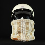 ROBIN NECK WARMER ウールジャカードBR&ベージュファー