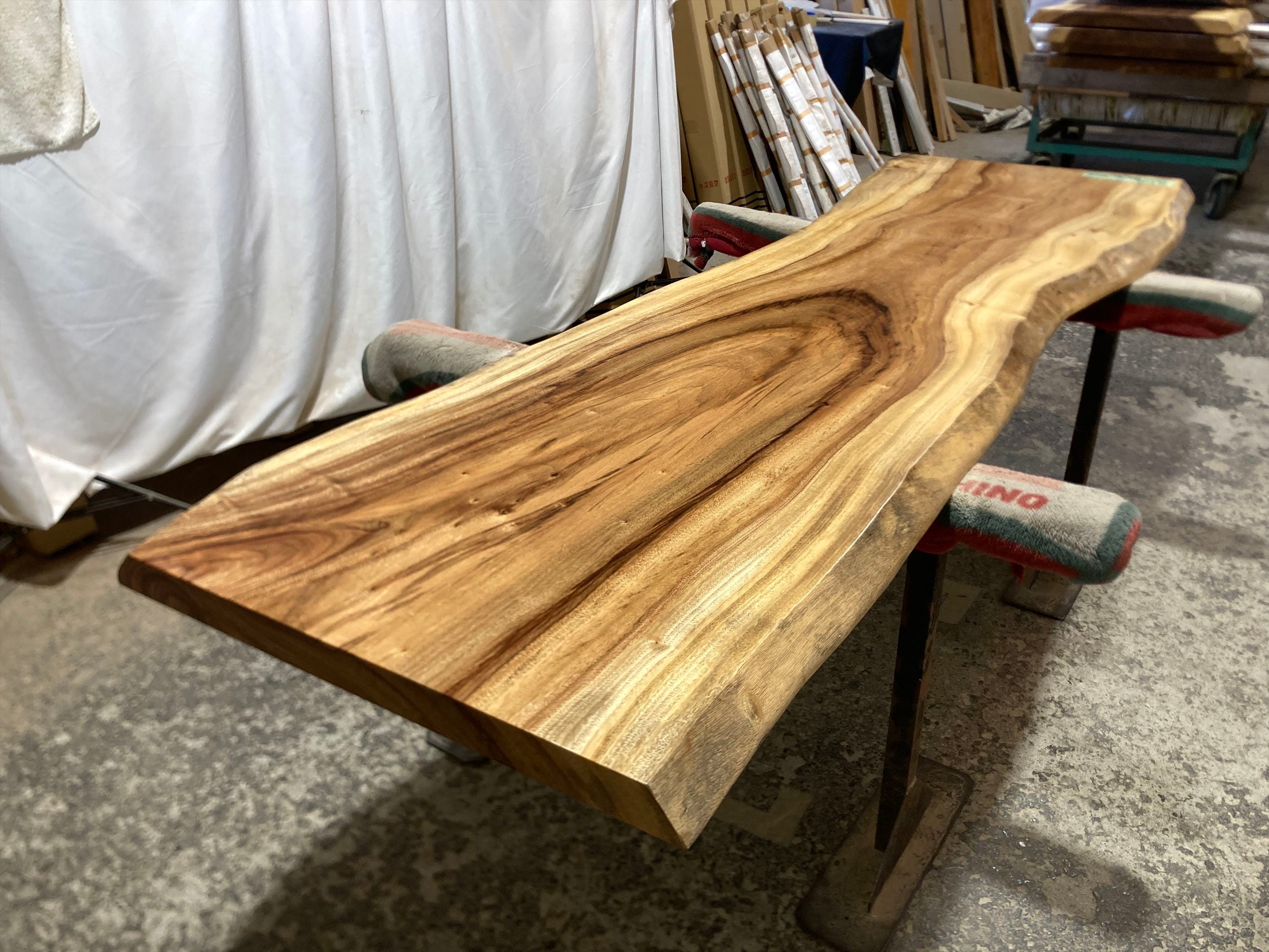 クス9268 楠 一枚板無垢材 2300x660-500-640x50mm 天板のみ ダイニング クス9268 楠 一枚板無垢材 2300x660-500-640x50mm 天板のみ ダイニング