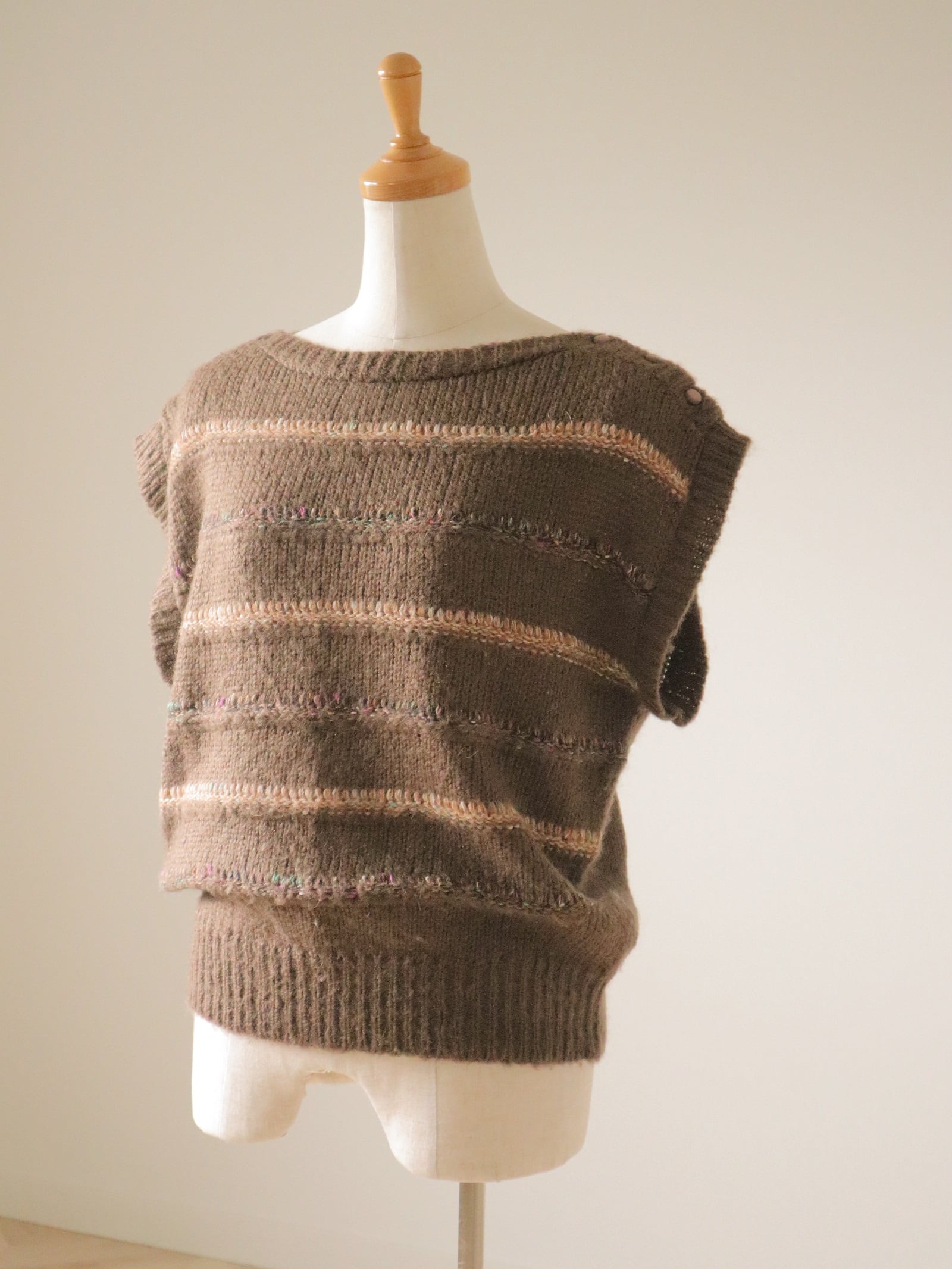 ●design knitted fancy yarn knit top