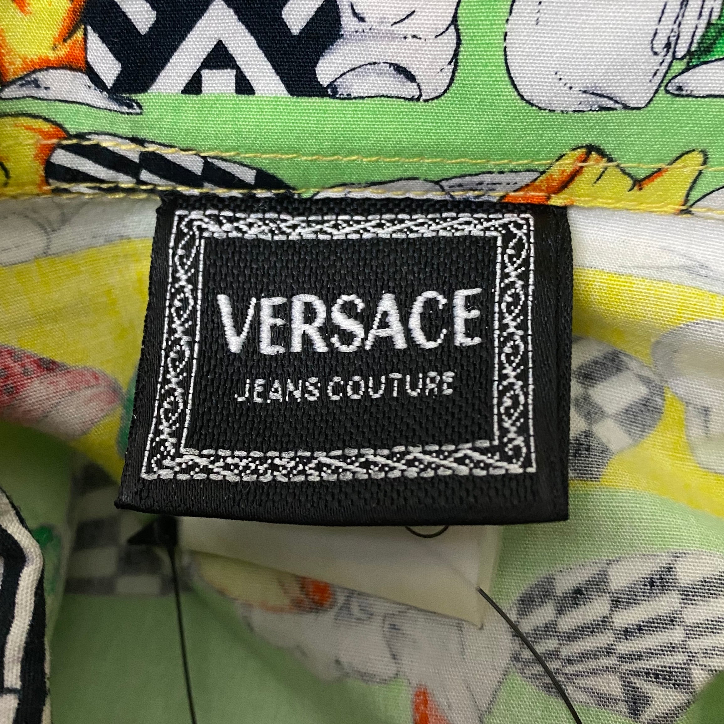 vintage VERSACE JEANS COUTURE clown pattern cotton shirt | NOIR ONLINE