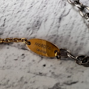 LOUIS VUITTON ヴィトン ロゴマニア  ネックレス ゴールド A-14242