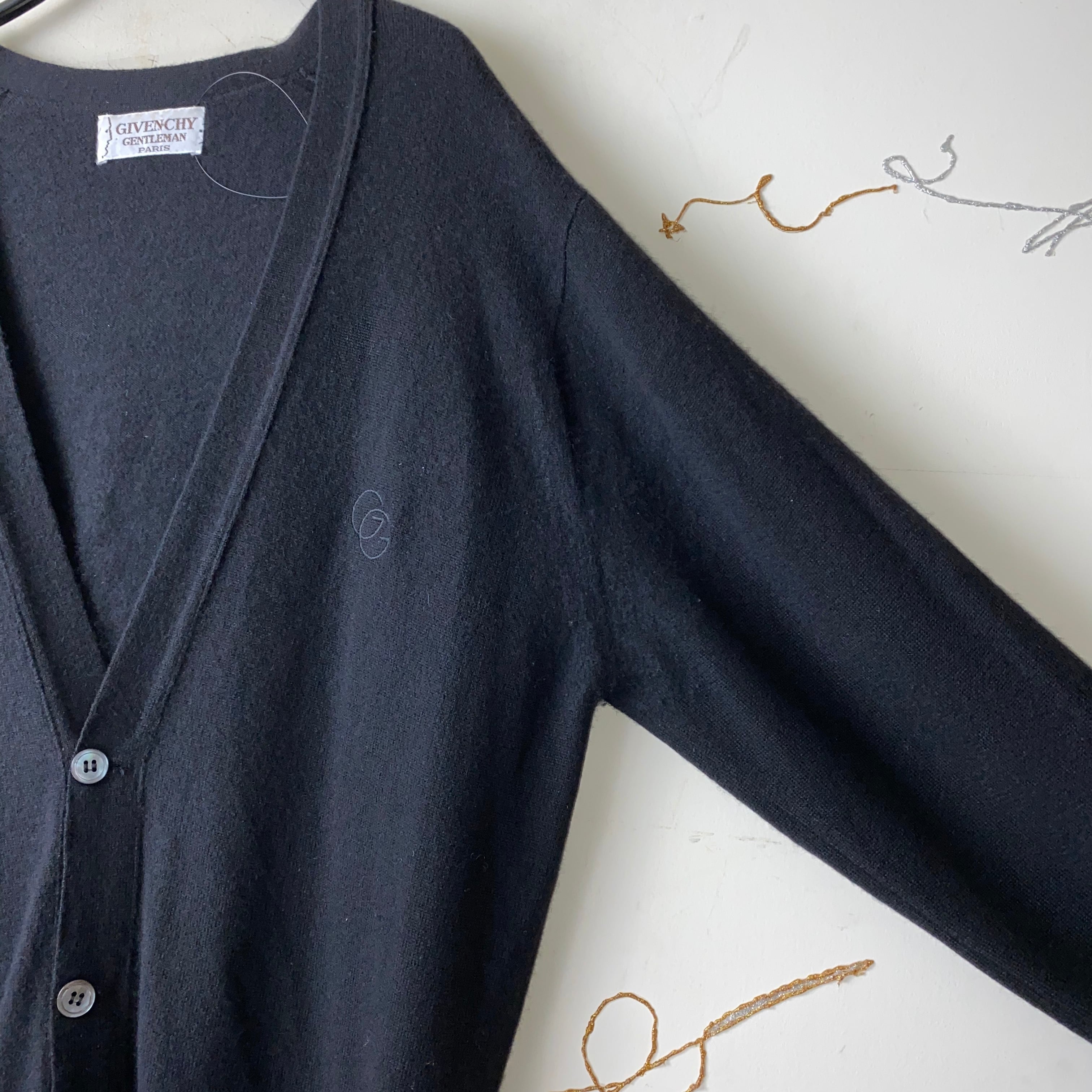 【VINTAGE GIVENCHY】　カーディガン vintage GIVENCHY black cashmere cardigan | NOIR ONLINE
