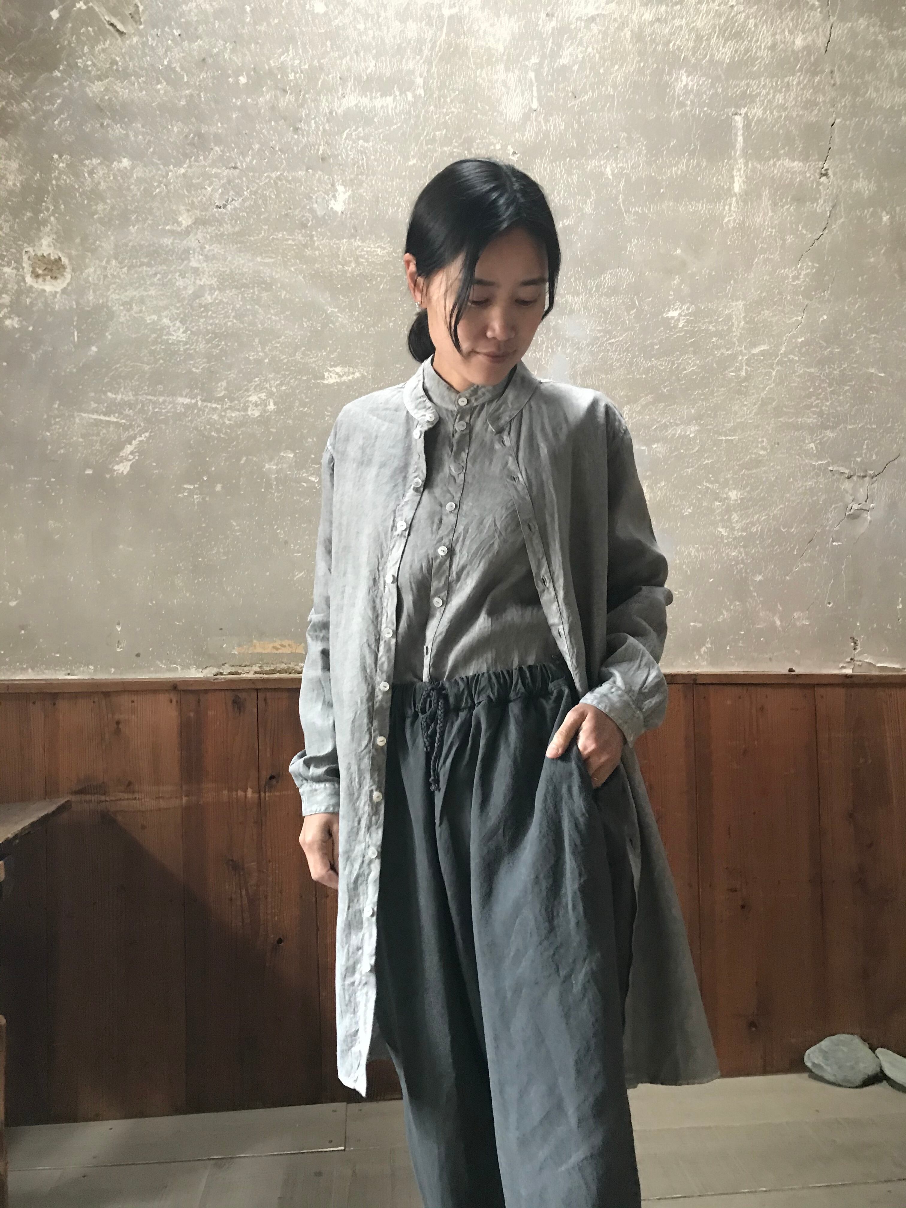 mittan 大麻パンツ薄 ベンガラ白 サイズ3