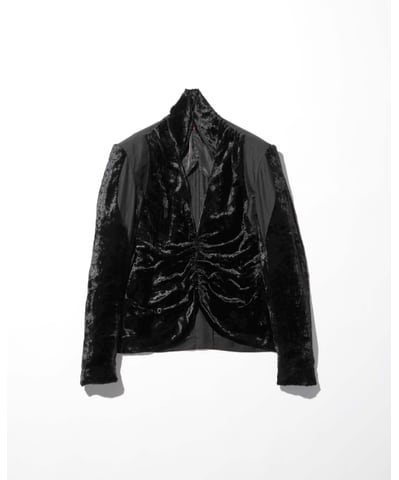 25AW】MUKCYEN ムッシャン / velvet draped jacket / ドレープ