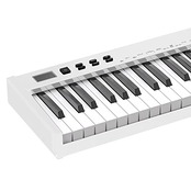 【ピアノスタンドセット】ニコマク NikoMaku 電子ピアノ 88鍵盤 SWAN-S 日本語表記 MIDI対応 コンパクト 軽量 スリムデザイン 充電型 初心者 スタンド ソフトケース ペダル 練習用イヤホン 鍵盤シール 日本語説明書付き 白
