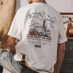 outdoor print short sleeve t-shirt A0737