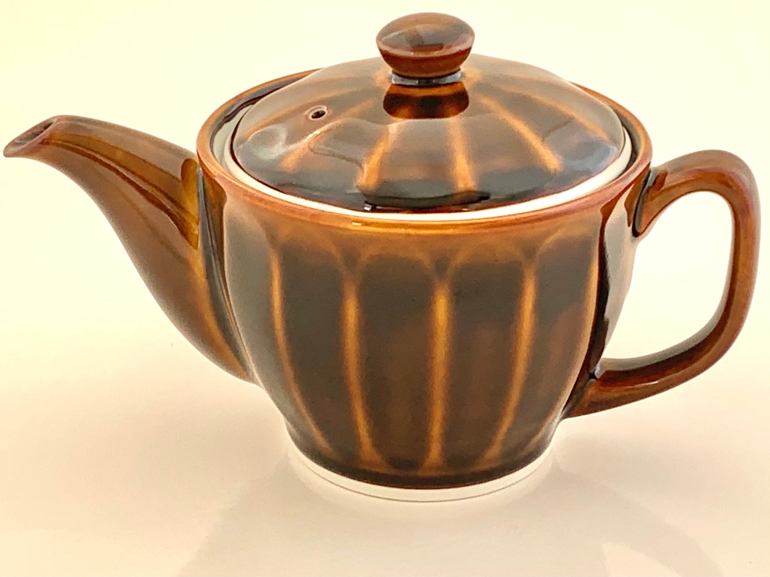 アメ釉 面取ポット