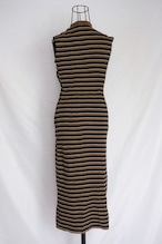 60‘s “Flat knit by Marie Phillips” Border pattern sleeveless dress