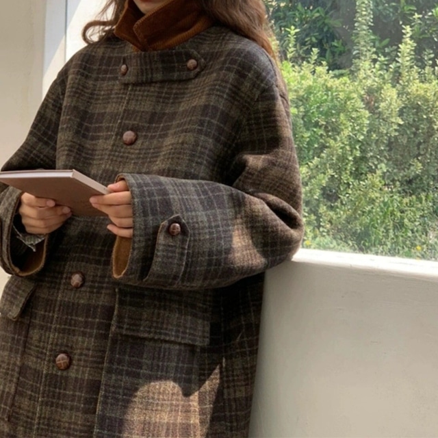 【チェスターコート】チェック チェスターコート レディース きれいめ おしゃれ レトロ ロング アウター 春 秋 冬 20代 30代 40代 50代 チェスター コート カジュアル 大人 可愛い S M L XL