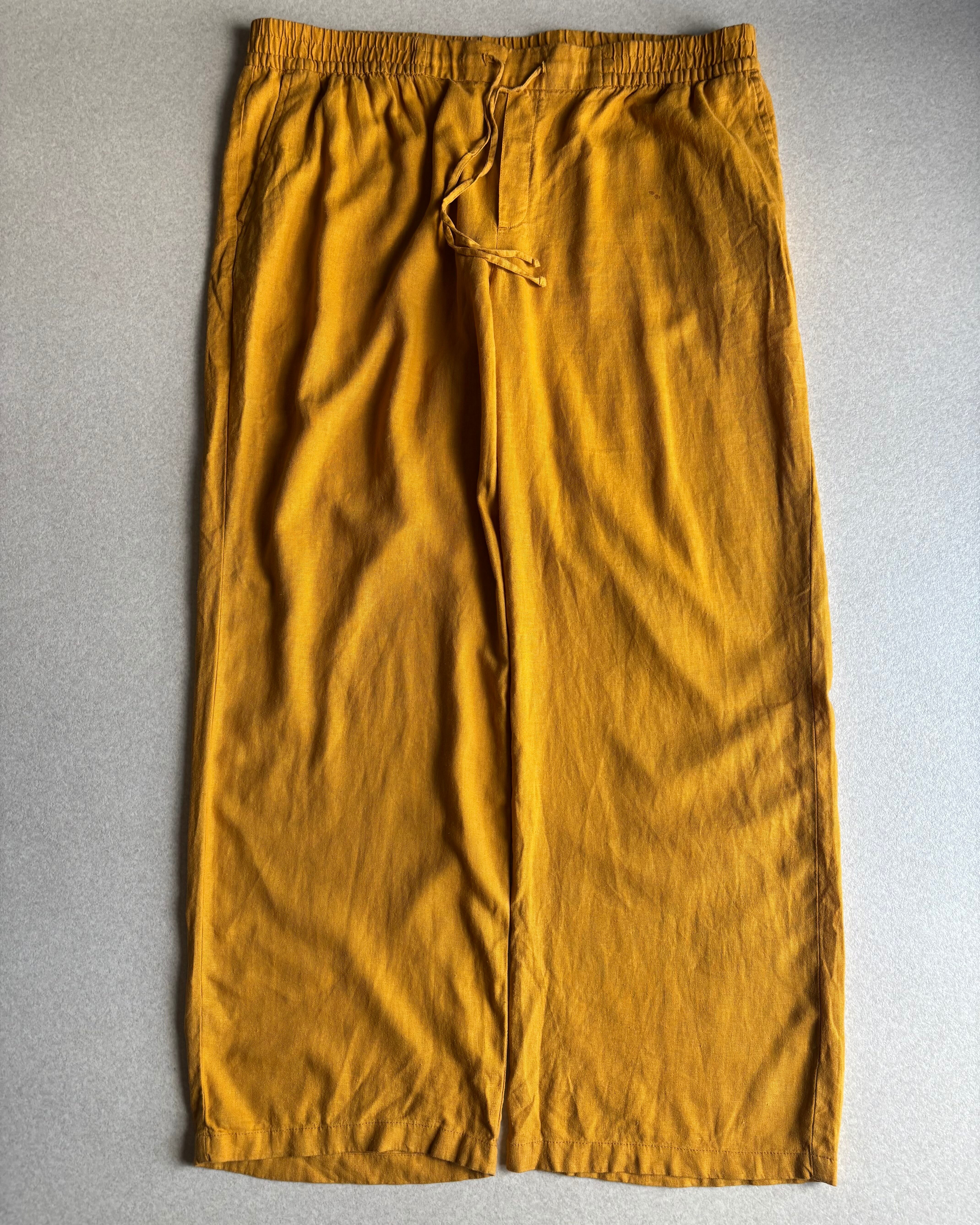 00s old navy super wide linen pants / オールドネイビー 極太リネン