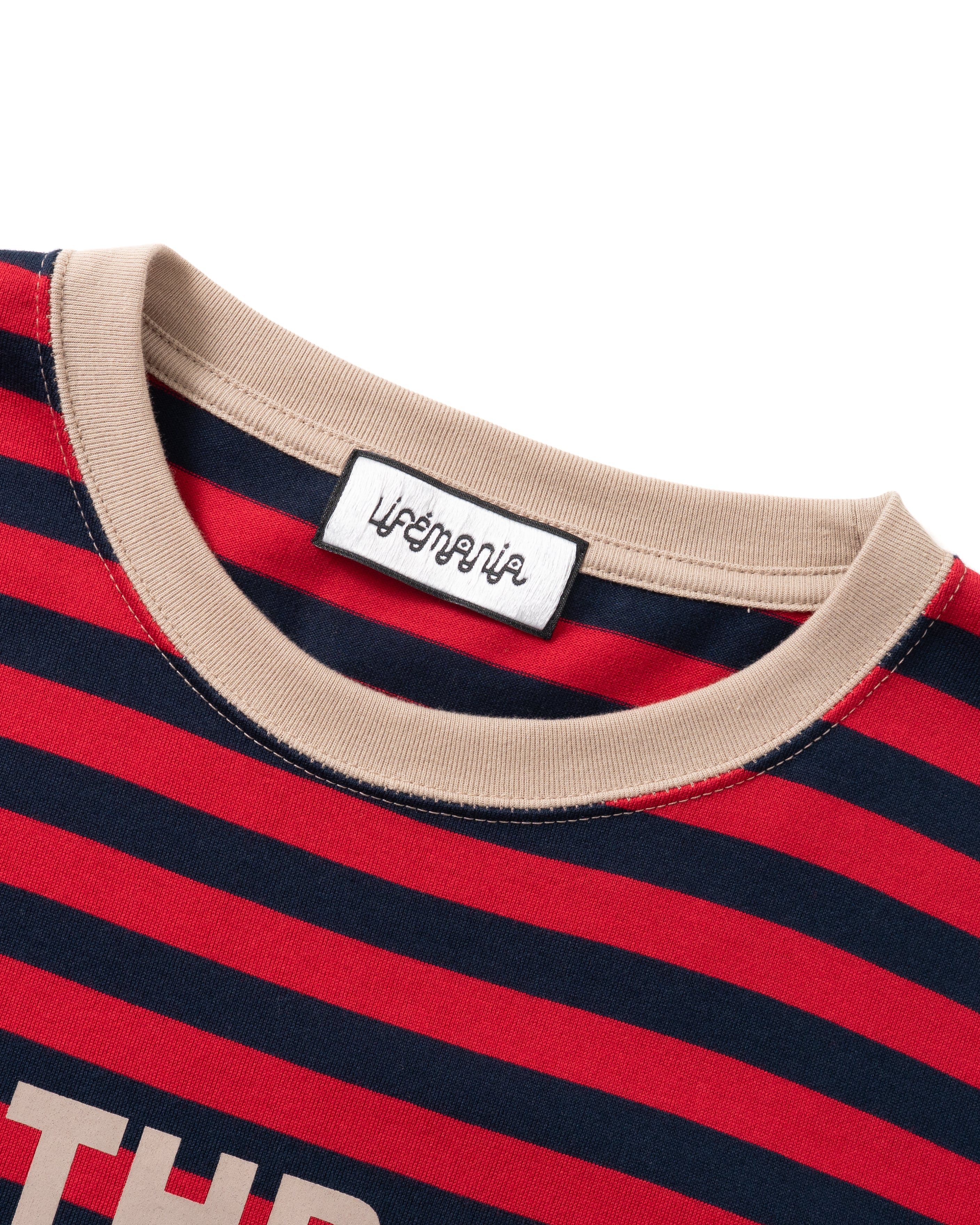 LIFEMANIA DAILY PULSE ボーダー　ロンT DAILY PULSE L/S TEE（RED） | LIFEMANIA