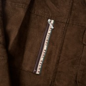 Karl Helmut カールヘルム スエード調 ジップアップ ライトジャケット M/ブラウン/フェイクレザー