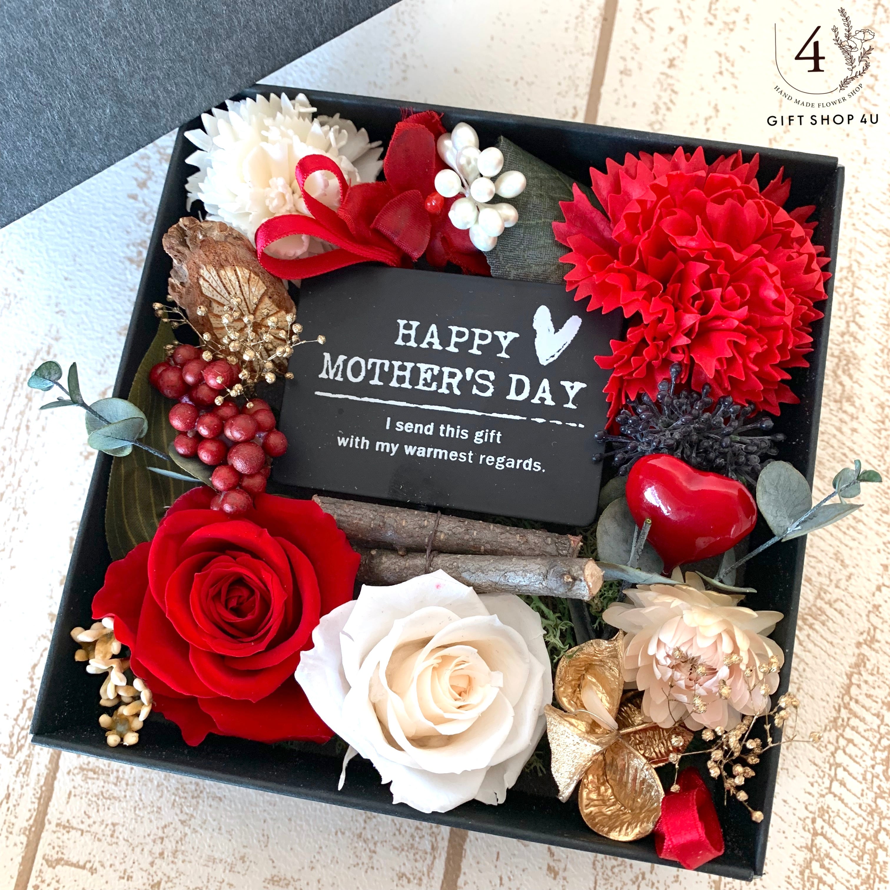母の日】mother's day✴︎ ローズ・カーネーションフラワーボックス