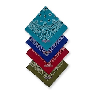＜REIN＞ Embroidered Bandana エンブロイダリー バンダナ(Royal blue)