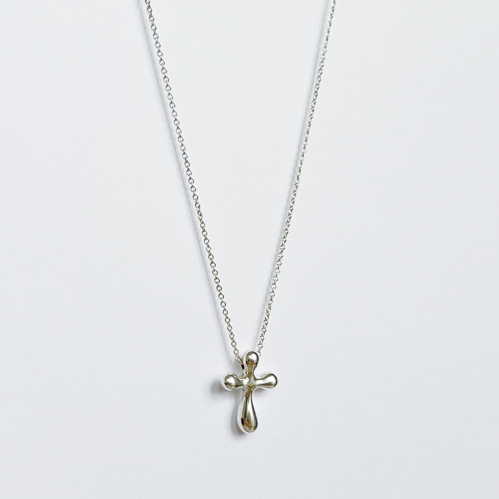 T7070】Tiffany&Co. cross necklace/silver925/ティファニー