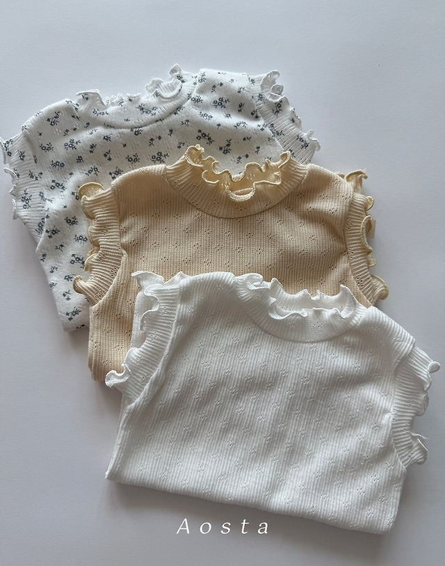 【取寄】aosta｜camellia tee｜カメリアT｜S-XXL｜baby&kids｜26 summer