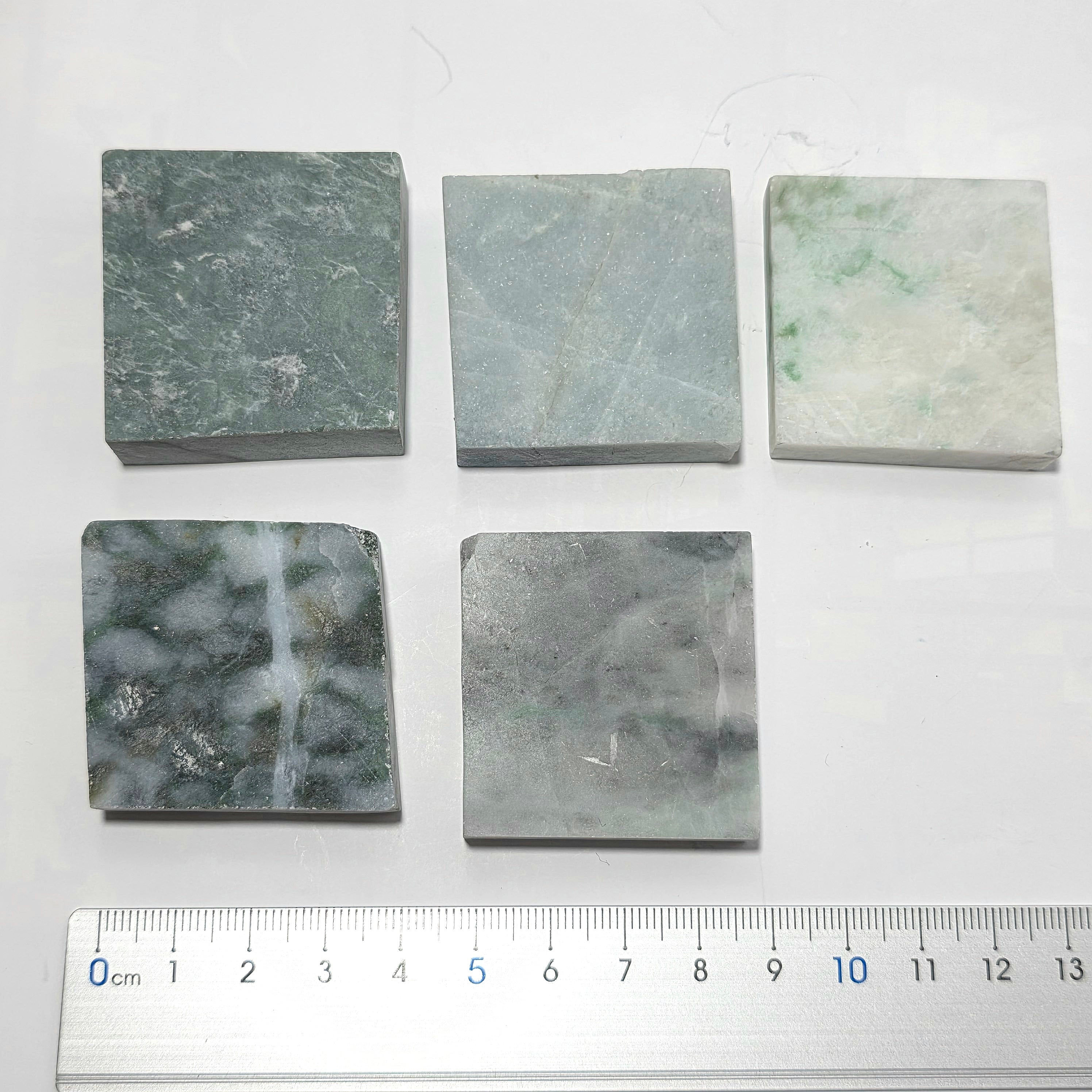 スライス原石:糸魚川翡翠：2点セット BG-SG0078 | 糸魚川翡翠工房こ