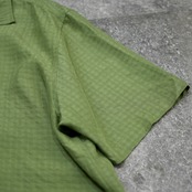 jacquard weave rayon open collar shirt
