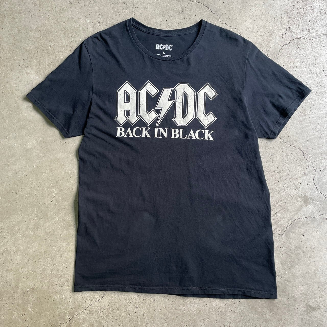 AC/DC エーシーディーシー BACK IN BLACK バンドTシャツ メンズL 古着 