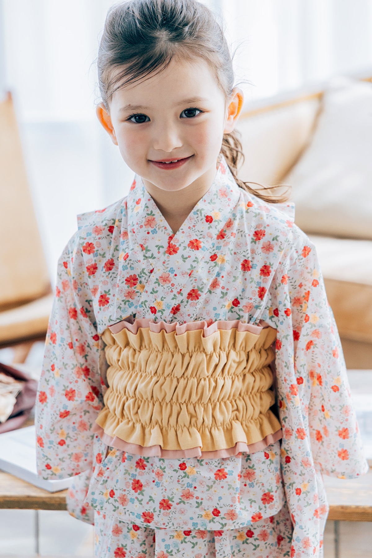 3点set】YUKATA long dress〈pink flower〉 | Coquette