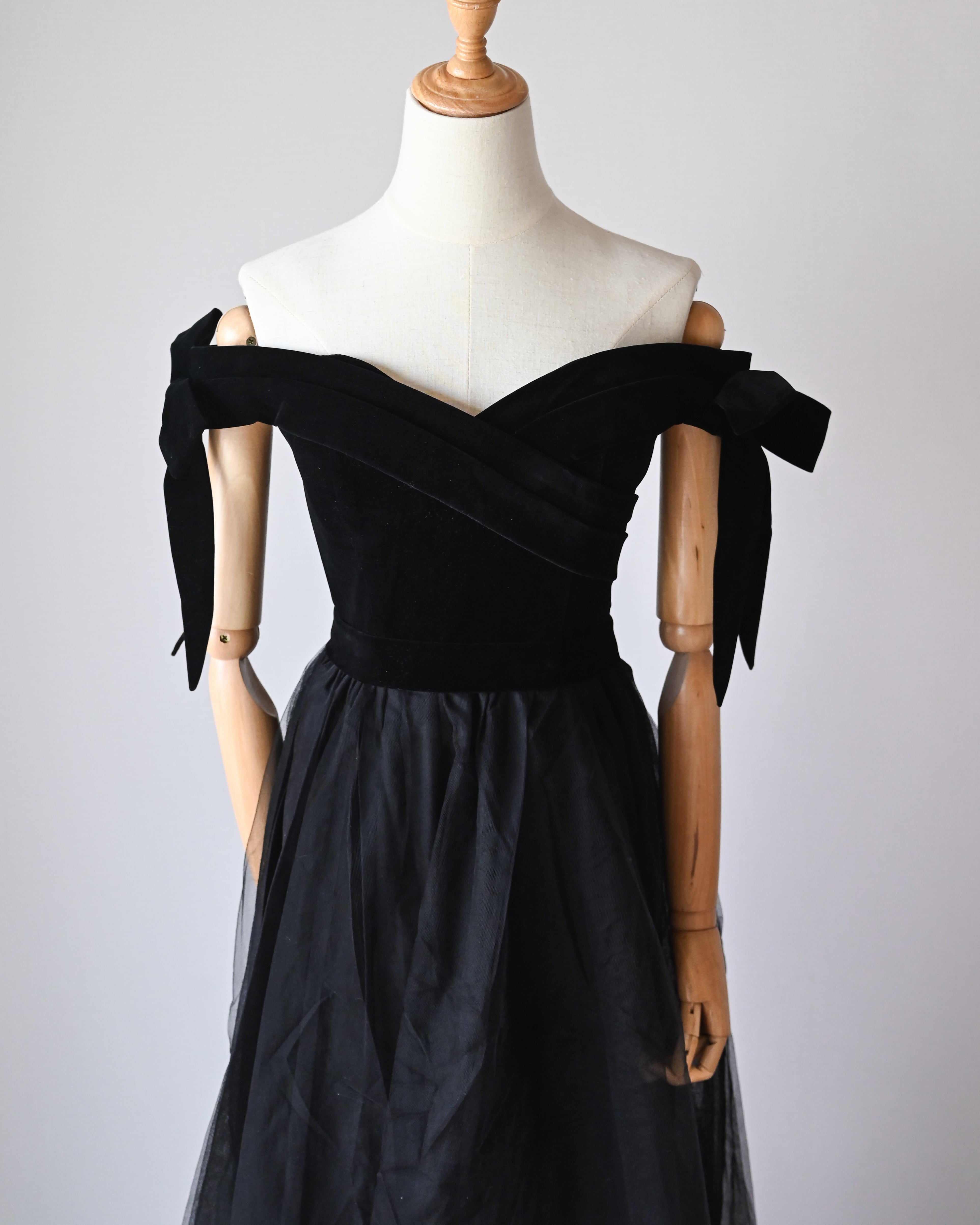 ベロアチュールブラックカラードレス【CD2501-12】 | ブライダル