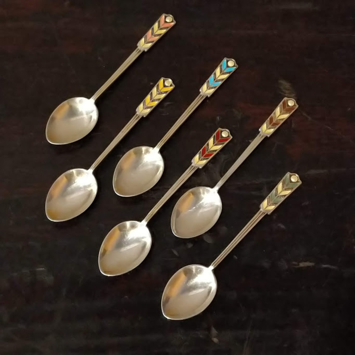 Mappin&Webb マッピン&ウェッブ 弓矢 矢羽根 麦 文様 エナメル 