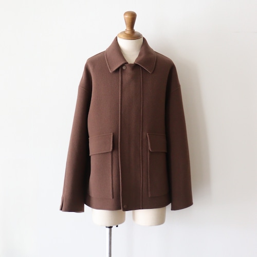 LAMOND " DOUBLE WEAVE WOOL BLOUSON ( BROWN )"