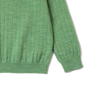 Knit Planet / Ribbing Blouse / GREEN