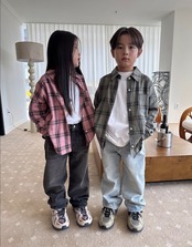【取寄】OUR ハーバーチェックシャツ｜秋服｜韓国子供服｜26/AT
