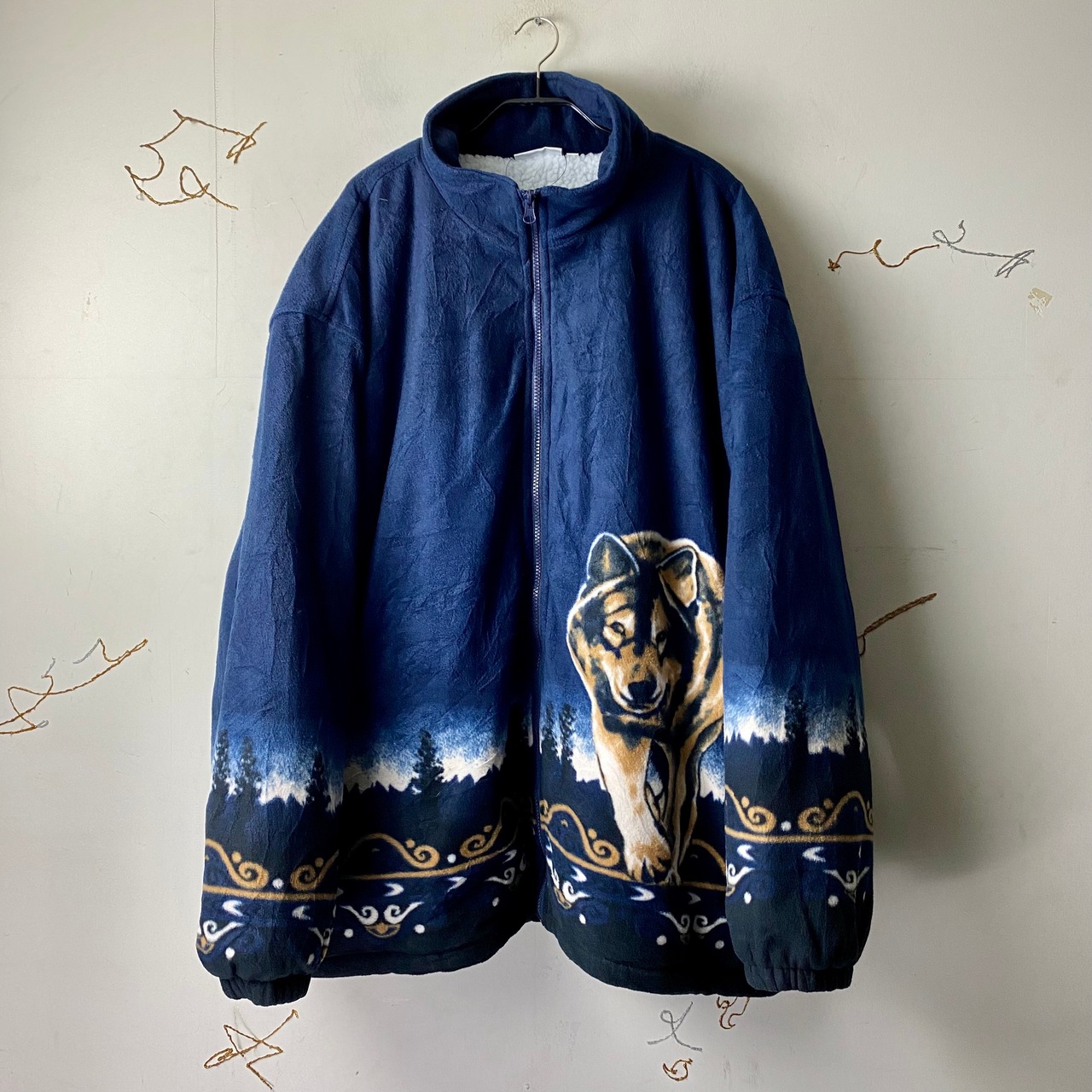 old navy color fleece jacket “wolf”